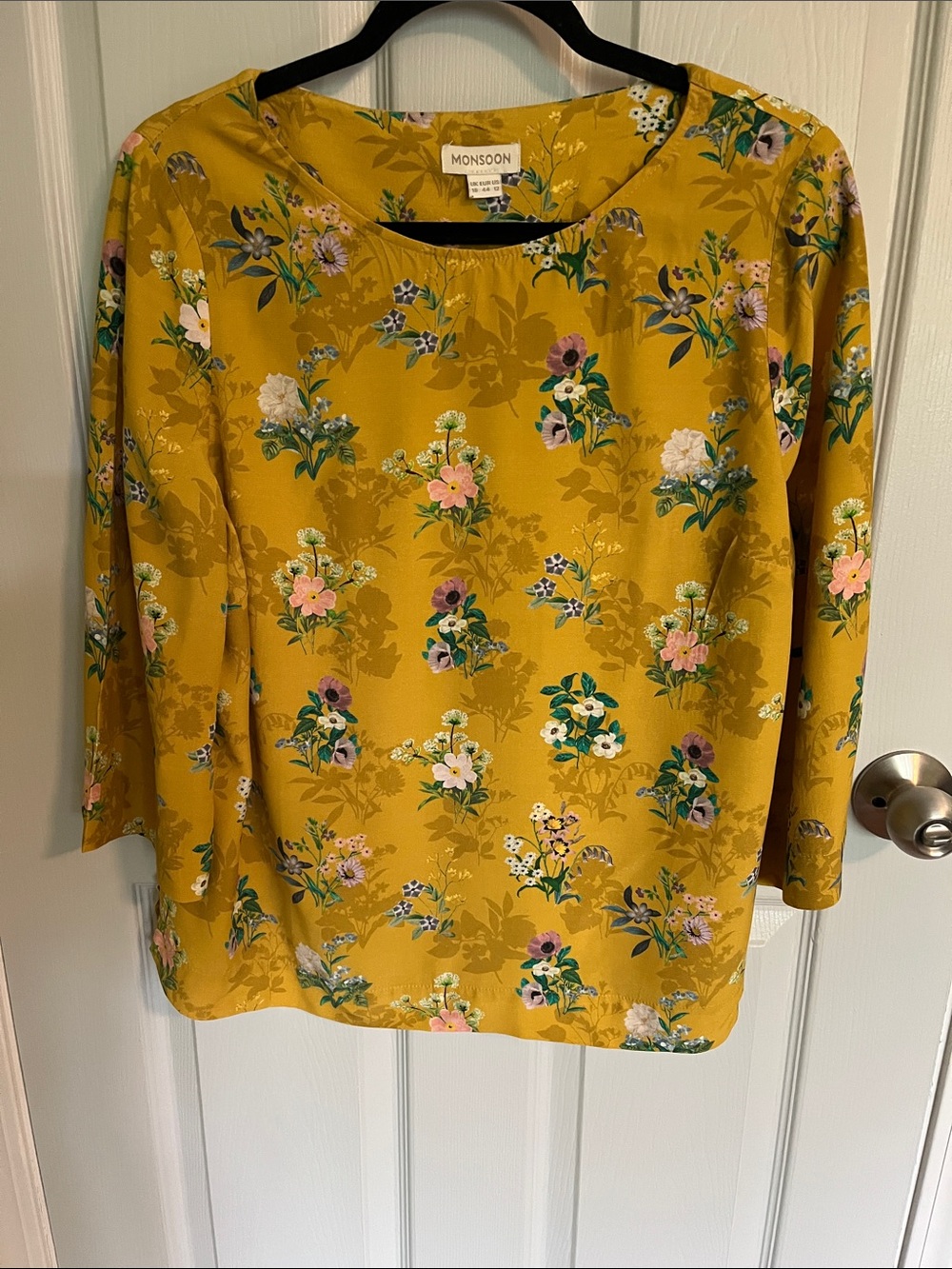 Monsoon Mustard Yellow Floral Top